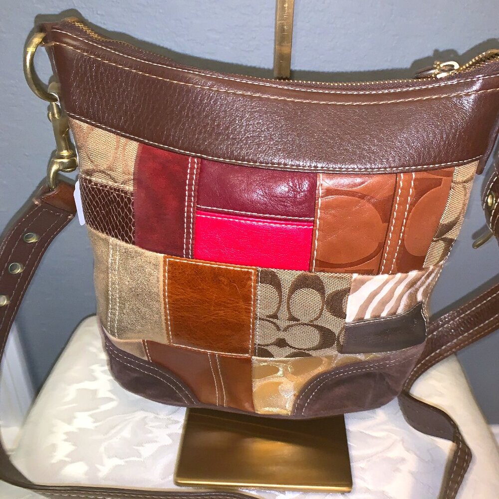 Vintage Coach Patchwork Crossbody Bag